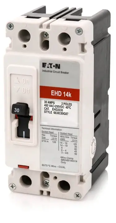 EHD2030_2_46787b2f-8e68-4fc8-bea2-1c60c38c44ff EHD2030 - Eaton - Molded Case Circuit Breaker Bolt-On - 30 Amp - 2 Pole - 480 Volt - Image 1