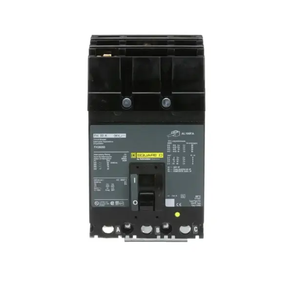 FH36050 - Square D - Molded Case Circuit Breaker I-Line Plug-In - 50 Amp - 3 Pole - 600 Volt