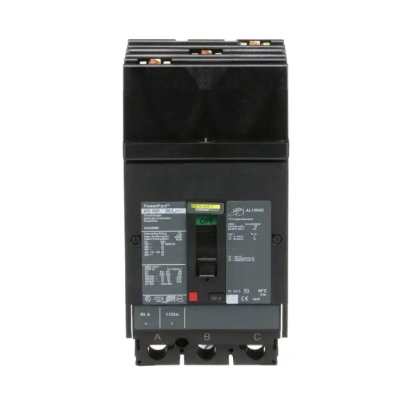 HGA36060 - Square D - Molded Case Circuit Breaker I-Line Plug-In - 60 Amp - 3 Pole - 600 Volt