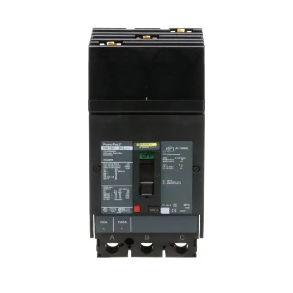 HGA36100 - Square D - Molded Case Circuit Breaker I-Line Plug-In - 100 Amp - 3 Pole - 600 Volt