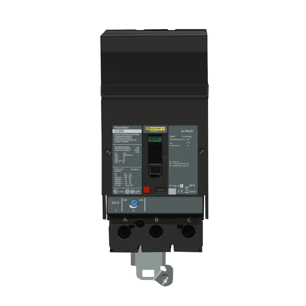 JJA36225-New-1_eb77316f-eb14-410d-acd3-633ac03181f6.jpg JJA36225 - Square D - Molded Case Circuit Breaker I-Line Plug-In - 225 Amp - 3 Pole - 600 Volt - Image 1