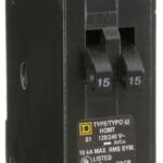 HOMT1515 - Square D Homeline - Tandem Circuit Breaker Plug-In - 15/15 Amp - 1 Pole - 120 Volt