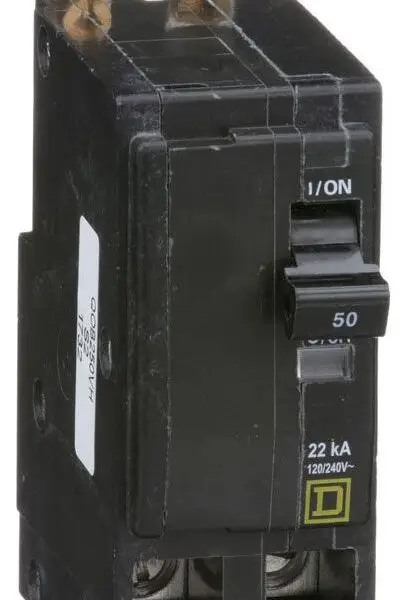 QOB250VH - Square D - 50 Amp 22kA Circuit Breaker Bolt-On - 50 Amp - 2 Pole - 240 Volt