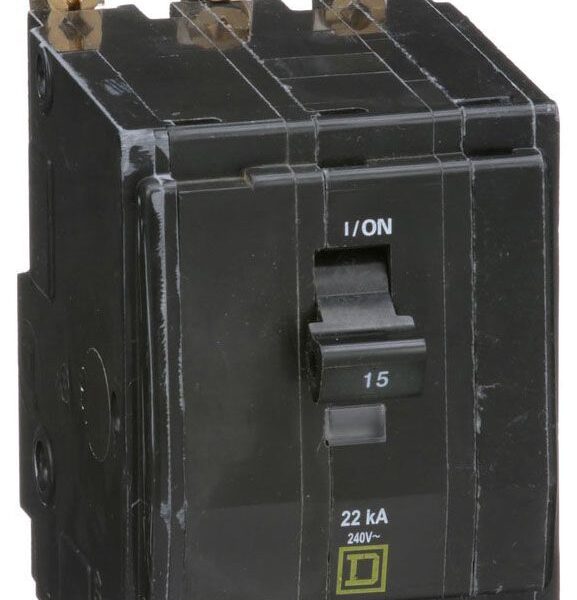 QOB315VH - Square D - 15 Amp 22kA Circuit Breaker Bolt-On - 15 Amp - 3 Pole - 240 Volt