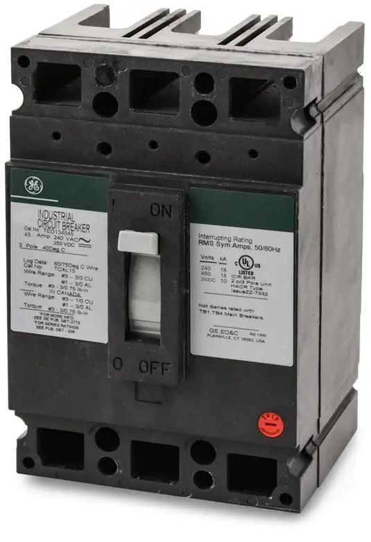 TED134045_fe6f875a-b5f2-4320-8df9-7bf2c0644d66 TED134045 - GE - Molded Case Circuit Breaker Feed-Thru - 45 Amp - 3 Pole - 480 Volt - Image 1