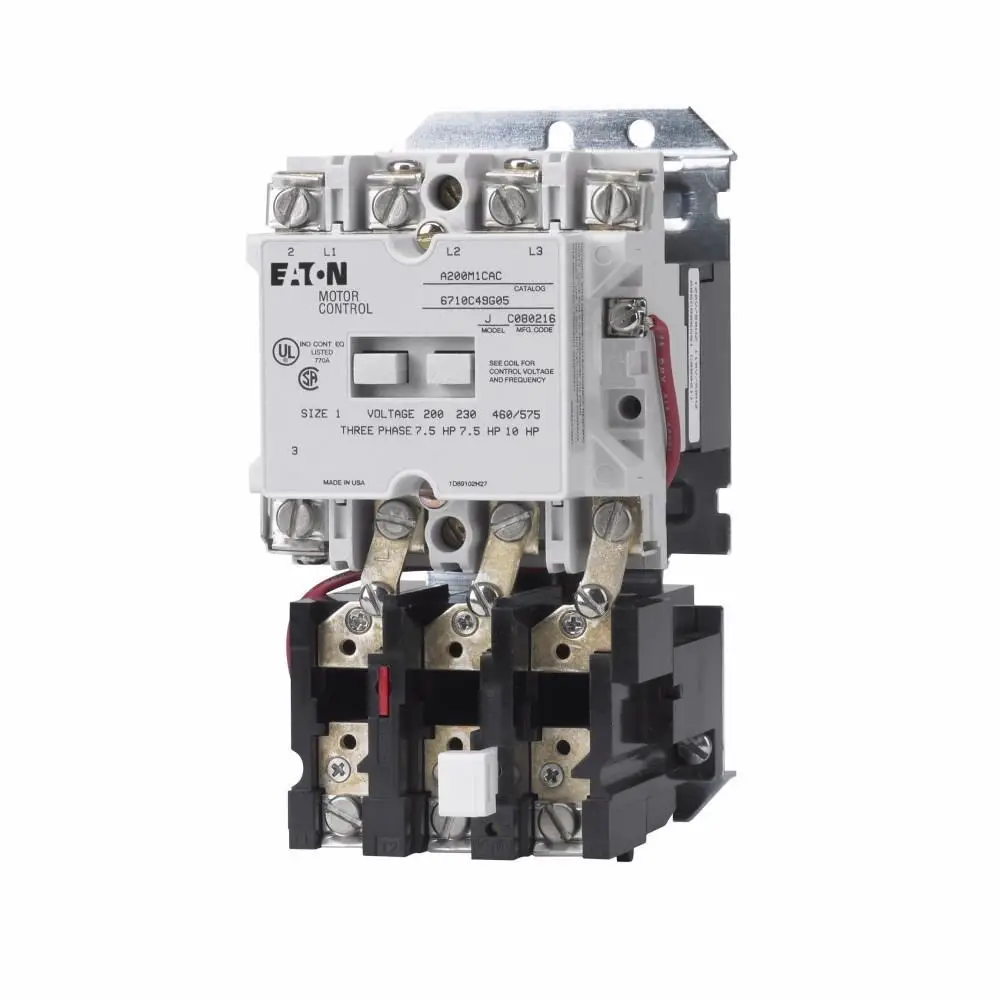 a200m1cac-1_f7718816-214d-4fd1-be27-35f28bf358a4 A200M1CAC - Eaton - Non-Reversing NEMA Starter 27 Amp - 3 Pole - 120 Volt - Image 1