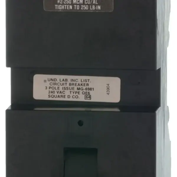 Square D QE3125VH 3 Pole Circuit Breaker