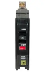 QOB125 - Square D - 25 Amp Circuit Breaker Bolt-On - 25 Amp - 1 Pole - 120 Volt