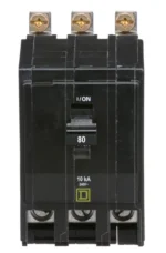 QOB380 - Square D - 80 Amp Circuit Breaker Bolt-On - 80 Amp - 3 Pole - 240 Volt