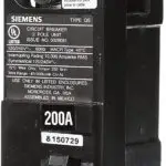 QS2200 - Siemens - Molded Case Circuit Breaker Plug-In - 200 Amp - 2 Pole - 240 Volt
