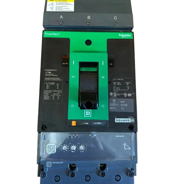 LGA36400U31X - Square D I-Line Style Plug-In 600V 400A 3 pole circuit breaker 35kA@480V