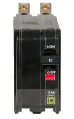 QOB210 - Square D - 10 Amp Circuit Breaker Bolt-On - 10 Amp - 2 Pole - 240 Volt